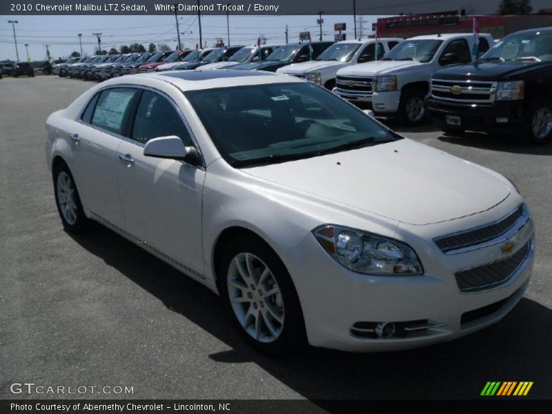White Diamond Tricoat / Ebony 2010 Chevrolet Malibu LTZ Sedan