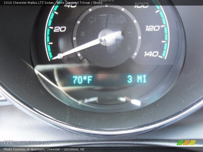 White Diamond Tricoat / Ebony 2010 Chevrolet Malibu LTZ Sedan