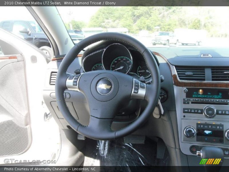 White Diamond Tricoat / Ebony 2010 Chevrolet Malibu LTZ Sedan