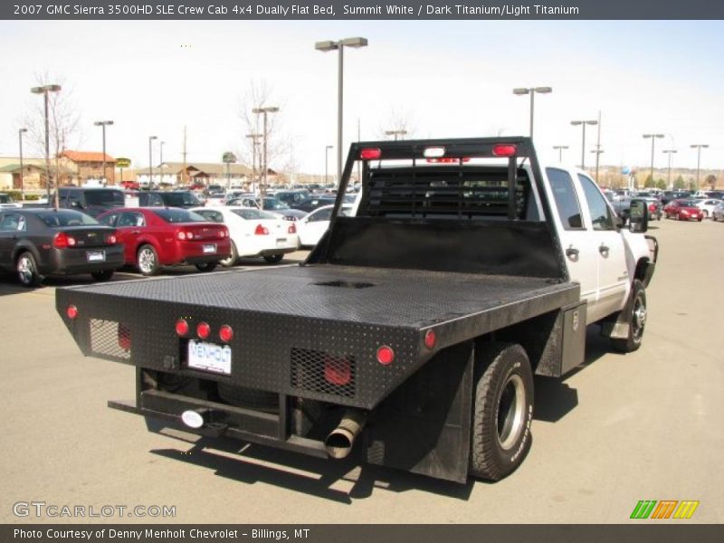 Summit White / Dark Titanium/Light Titanium 2007 GMC Sierra 3500HD SLE Crew Cab 4x4 Dually Flat Bed