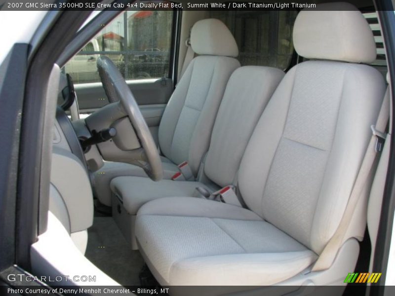 Summit White / Dark Titanium/Light Titanium 2007 GMC Sierra 3500HD SLE Crew Cab 4x4 Dually Flat Bed