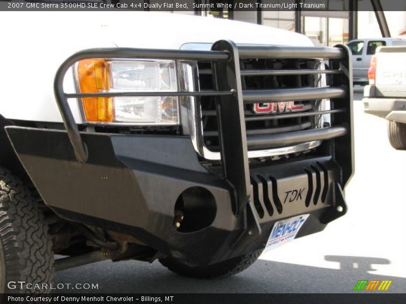 Summit White / Dark Titanium/Light Titanium 2007 GMC Sierra 3500HD SLE Crew Cab 4x4 Dually Flat Bed