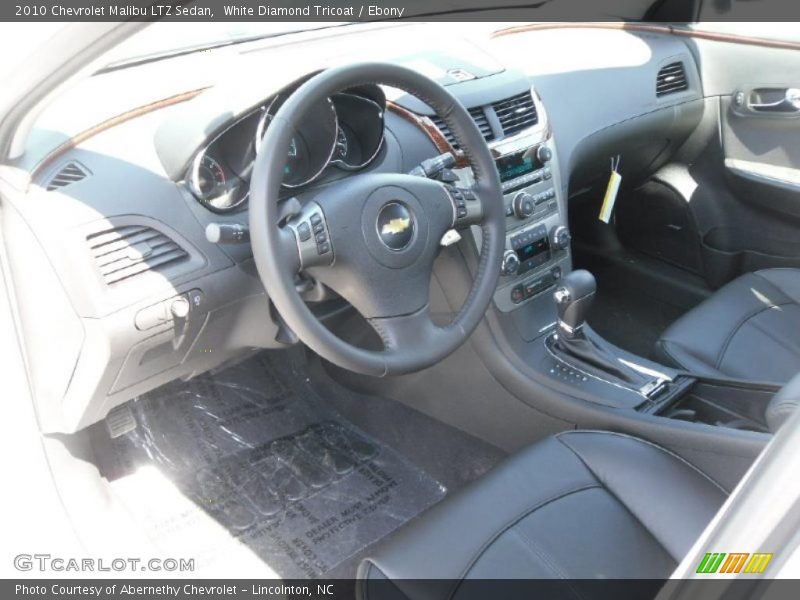 White Diamond Tricoat / Ebony 2010 Chevrolet Malibu LTZ Sedan