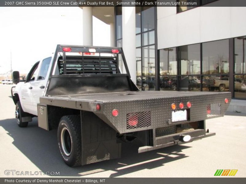Summit White / Dark Titanium/Light Titanium 2007 GMC Sierra 3500HD SLE Crew Cab 4x4 Dually Flat Bed