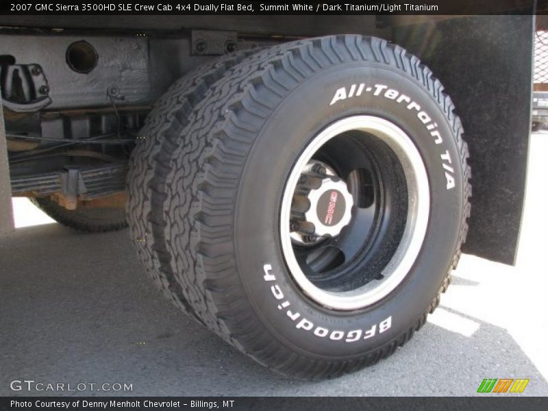 Summit White / Dark Titanium/Light Titanium 2007 GMC Sierra 3500HD SLE Crew Cab 4x4 Dually Flat Bed
