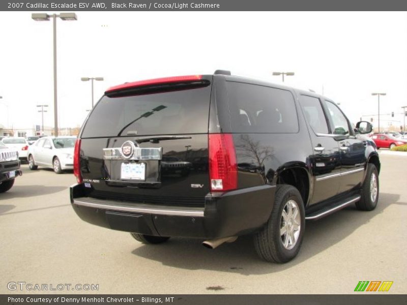 Black Raven / Cocoa/Light Cashmere 2007 Cadillac Escalade ESV AWD