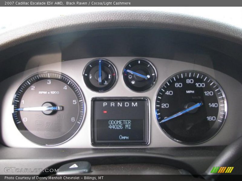 Black Raven / Cocoa/Light Cashmere 2007 Cadillac Escalade ESV AWD