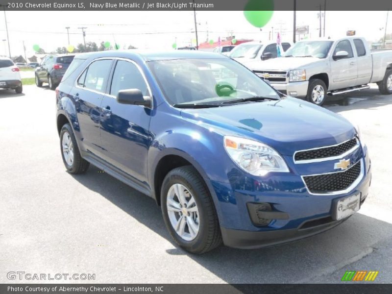 Navy Blue Metallic / Jet Black/Light Titanium 2010 Chevrolet Equinox LS