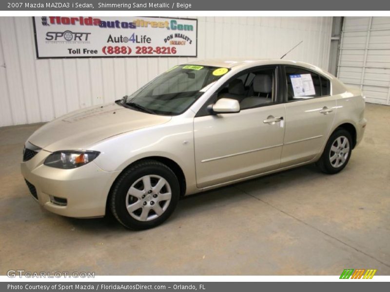 Shimmering Sand Metallic / Beige 2007 Mazda MAZDA3 i Sedan