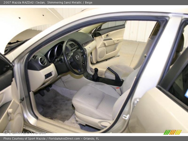 Shimmering Sand Metallic / Beige 2007 Mazda MAZDA3 i Sedan