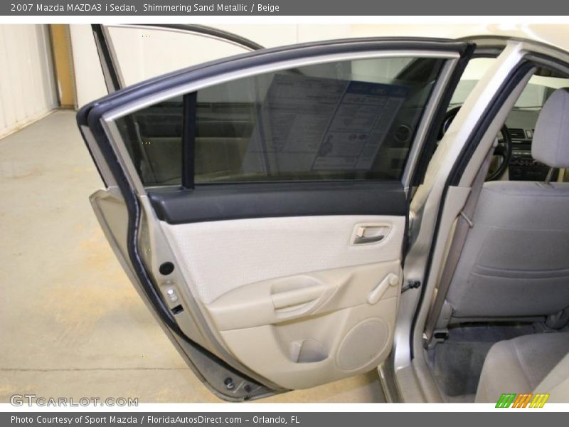Shimmering Sand Metallic / Beige 2007 Mazda MAZDA3 i Sedan