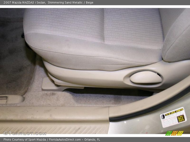 Shimmering Sand Metallic / Beige 2007 Mazda MAZDA3 i Sedan