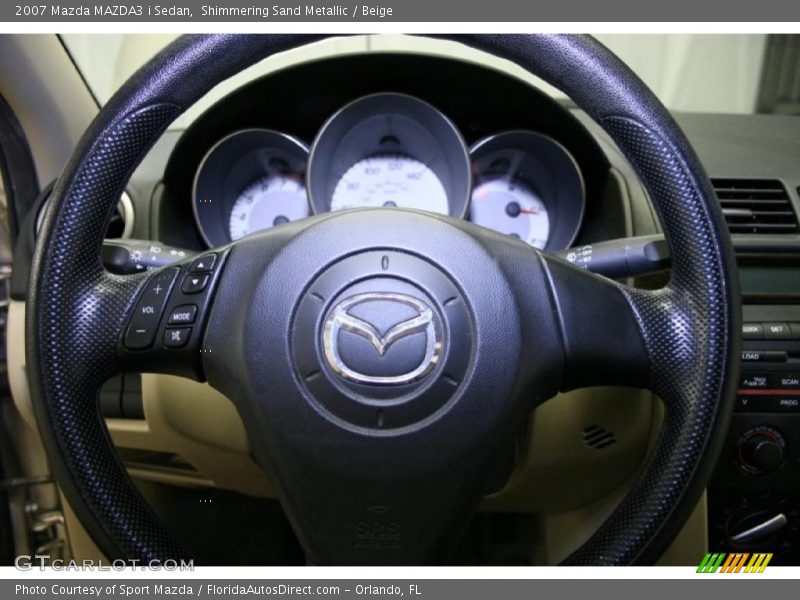 Shimmering Sand Metallic / Beige 2007 Mazda MAZDA3 i Sedan