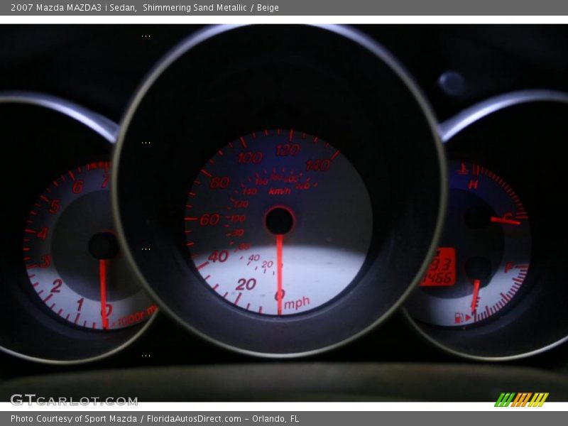 Shimmering Sand Metallic / Beige 2007 Mazda MAZDA3 i Sedan