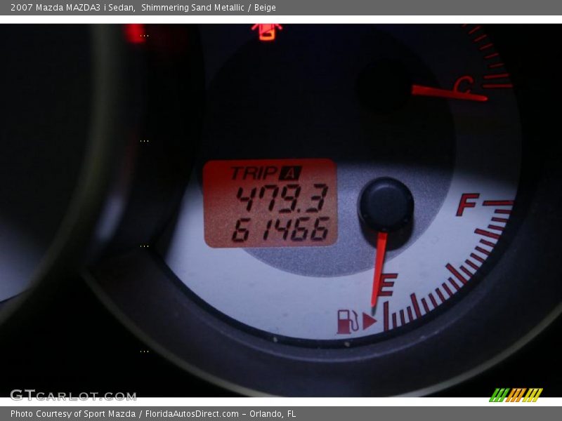 Shimmering Sand Metallic / Beige 2007 Mazda MAZDA3 i Sedan