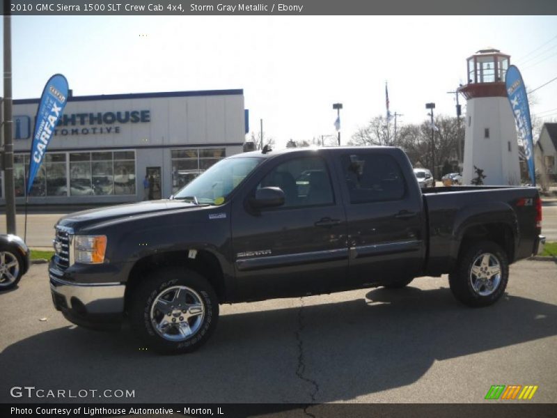 Storm Gray Metallic / Ebony 2010 GMC Sierra 1500 SLT Crew Cab 4x4
