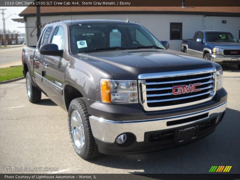 Storm Gray Metallic / Ebony 2010 GMC Sierra 1500 SLT Crew Cab 4x4