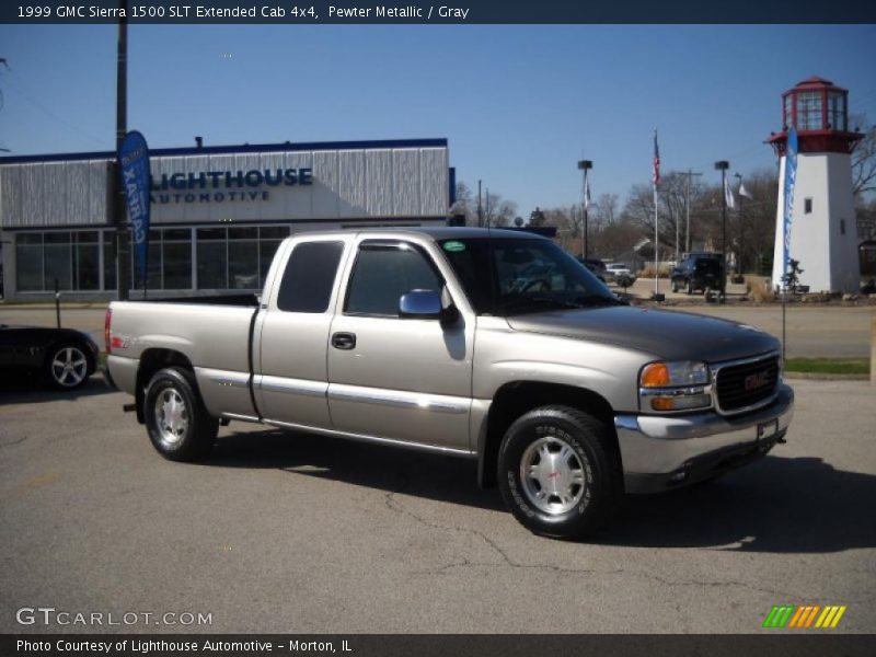 Pewter Metallic / Gray 1999 GMC Sierra 1500 SLT Extended Cab 4x4