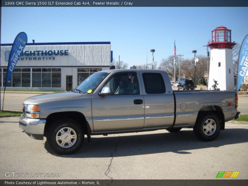 Pewter Metallic / Gray 1999 GMC Sierra 1500 SLT Extended Cab 4x4