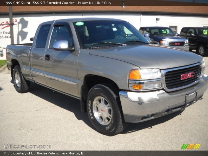 Pewter Metallic / Gray 1999 GMC Sierra 1500 SLT Extended Cab 4x4