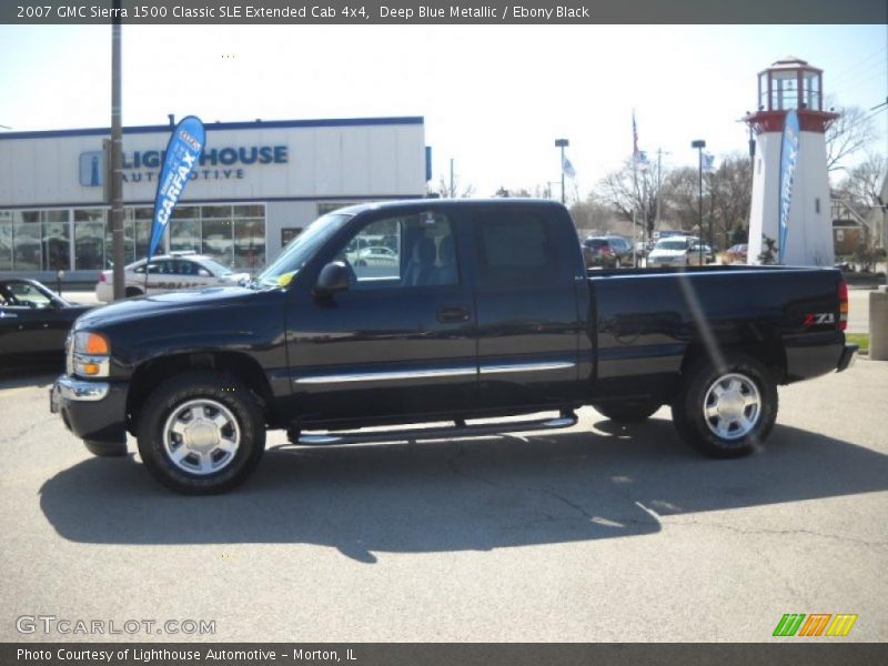 Deep Blue Metallic / Ebony Black 2007 GMC Sierra 1500 Classic SLE Extended Cab 4x4