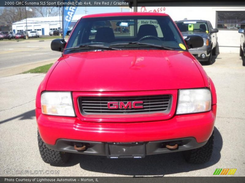 Fire Red / Graphite 2000 GMC Sonoma SLS Sport Extended Cab 4x4