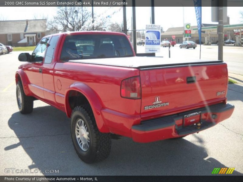 Fire Red / Graphite 2000 GMC Sonoma SLS Sport Extended Cab 4x4