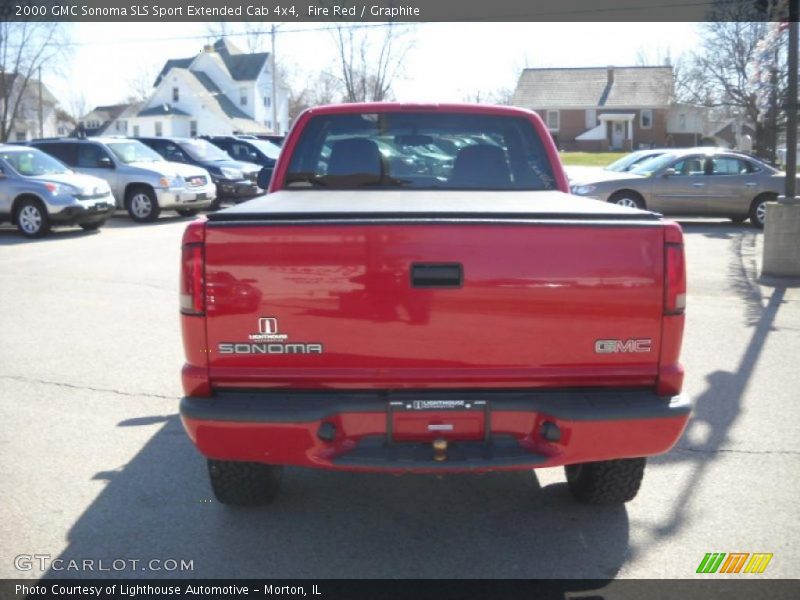 Fire Red / Graphite 2000 GMC Sonoma SLS Sport Extended Cab 4x4
