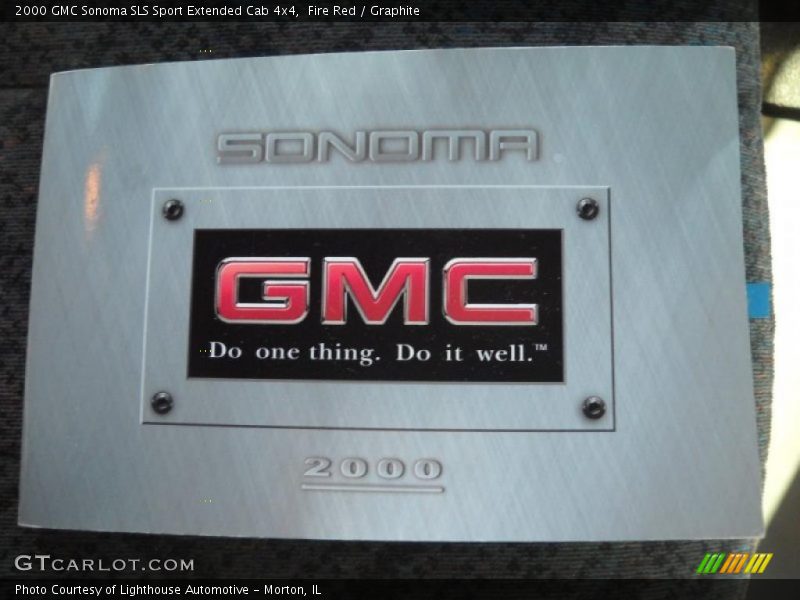 Fire Red / Graphite 2000 GMC Sonoma SLS Sport Extended Cab 4x4