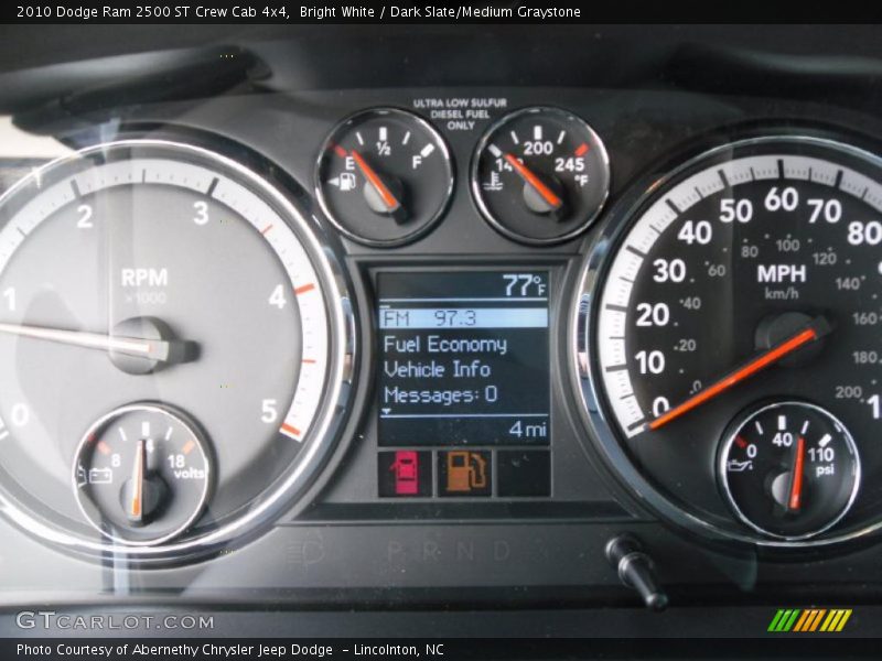Bright White / Dark Slate/Medium Graystone 2010 Dodge Ram 2500 ST Crew Cab 4x4