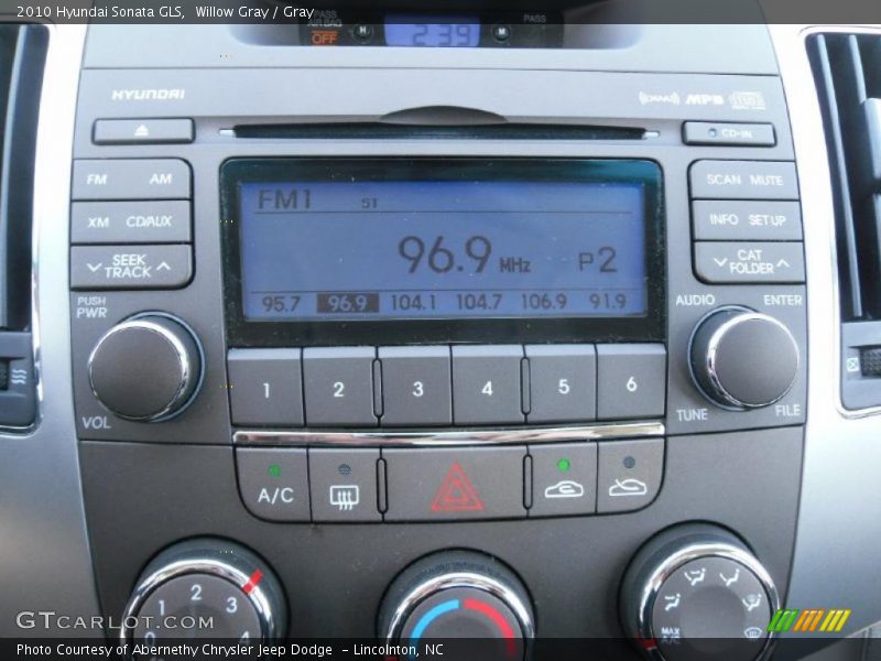 Willow Gray / Gray 2010 Hyundai Sonata GLS