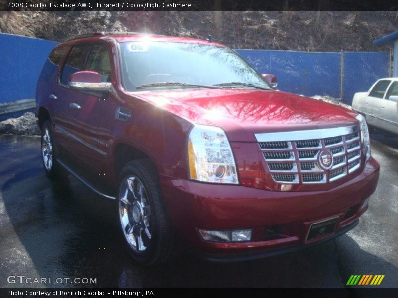 Infrared / Cocoa/Light Cashmere 2008 Cadillac Escalade AWD