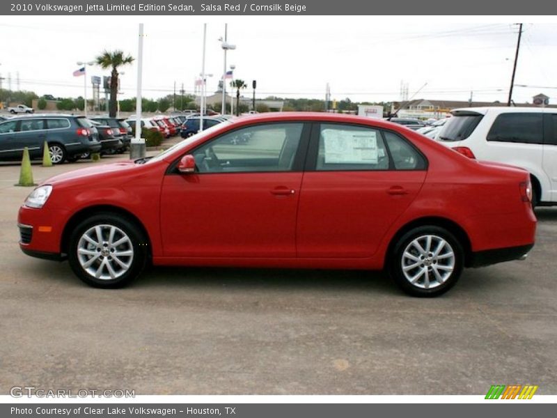 Salsa Red / Cornsilk Beige 2010 Volkswagen Jetta Limited Edition Sedan
