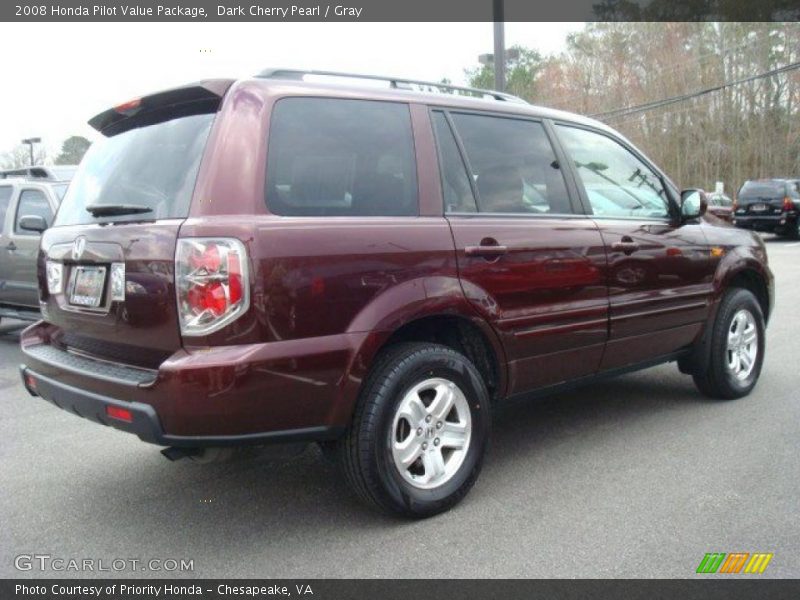 Dark Cherry Pearl / Gray 2008 Honda Pilot Value Package