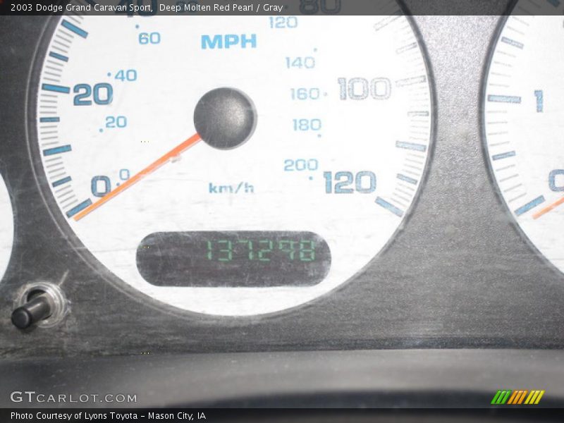 Deep Molten Red Pearl / Gray 2003 Dodge Grand Caravan Sport