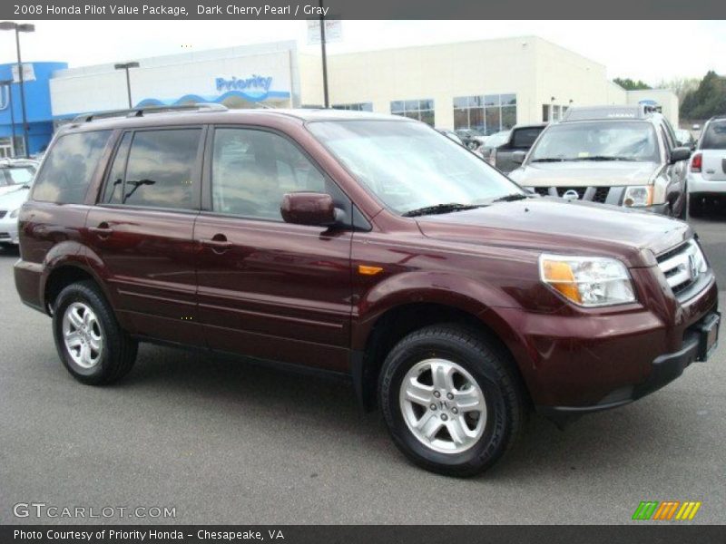 Dark Cherry Pearl / Gray 2008 Honda Pilot Value Package