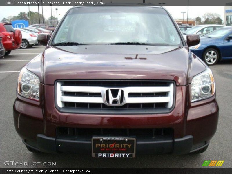 Dark Cherry Pearl / Gray 2008 Honda Pilot Value Package