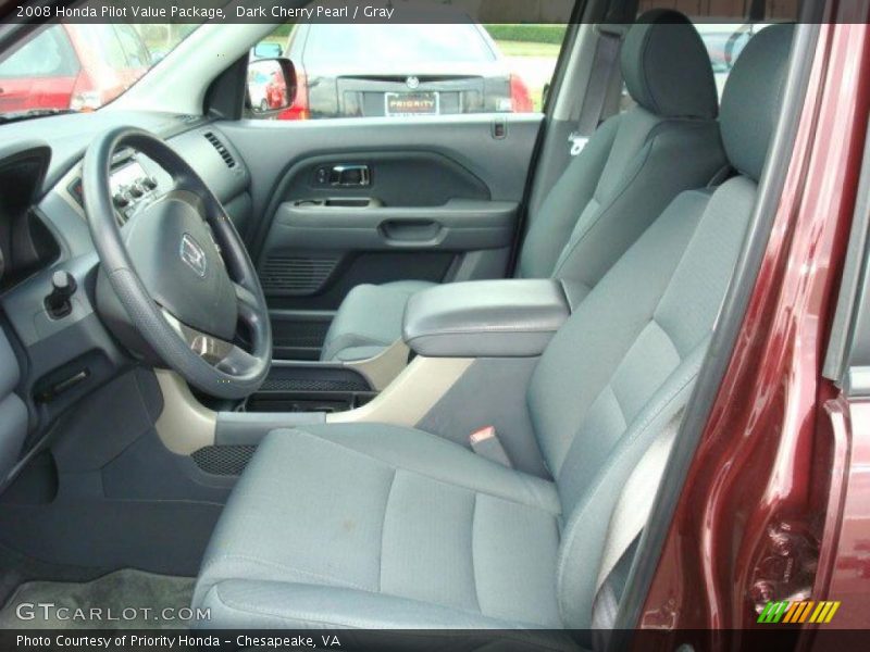 Dark Cherry Pearl / Gray 2008 Honda Pilot Value Package