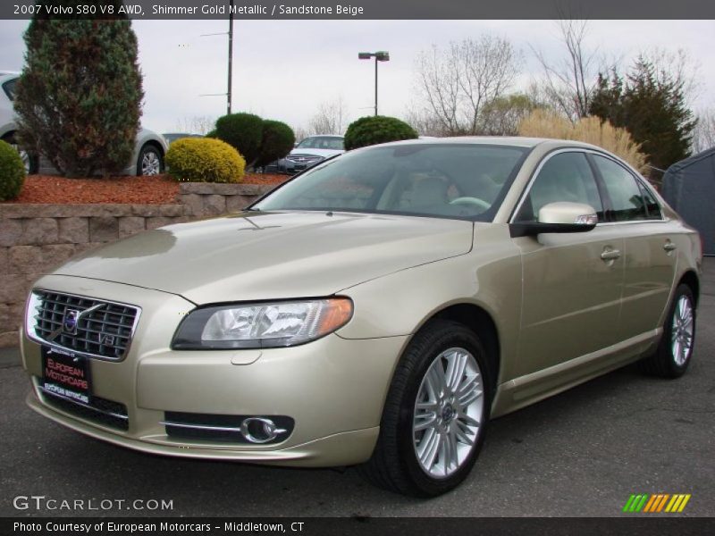 Shimmer Gold Metallic / Sandstone Beige 2007 Volvo S80 V8 AWD
