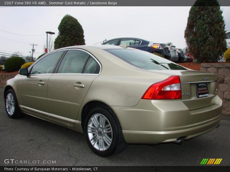 Shimmer Gold Metallic / Sandstone Beige 2007 Volvo S80 V8 AWD