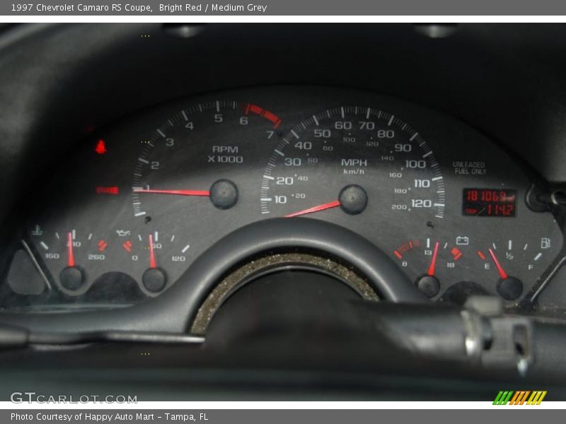 Bright Red / Medium Grey 1997 Chevrolet Camaro RS Coupe