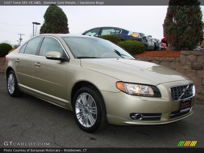 Shimmer Gold Metallic / Sandstone Beige 2007 Volvo S80 V8 AWD