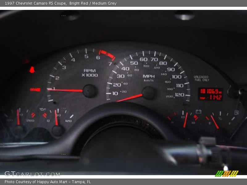 Bright Red / Medium Grey 1997 Chevrolet Camaro RS Coupe