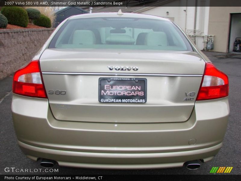 Shimmer Gold Metallic / Sandstone Beige 2007 Volvo S80 V8 AWD