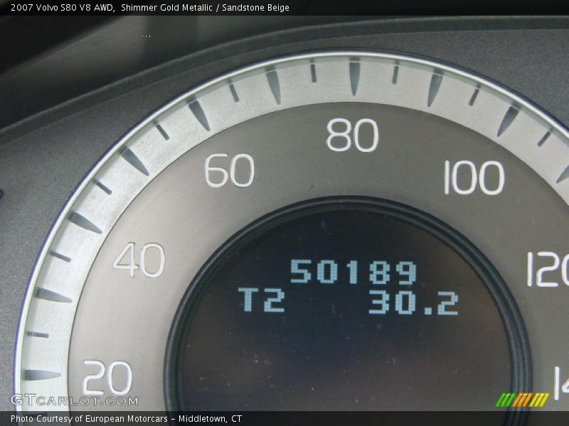 Shimmer Gold Metallic / Sandstone Beige 2007 Volvo S80 V8 AWD