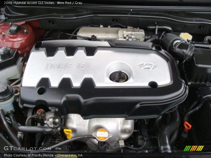 Wine Red / Gray 2008 Hyundai Accent GLS Sedan