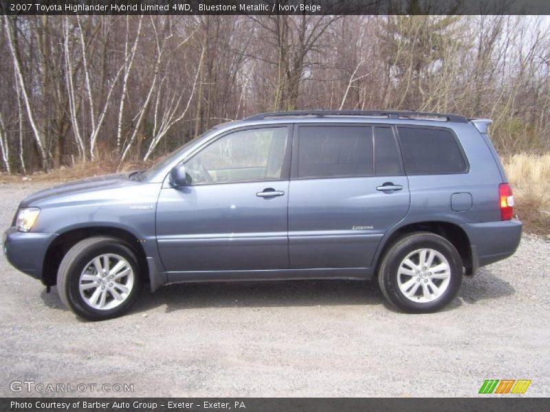 Bluestone Metallic / Ivory Beige 2007 Toyota Highlander Hybrid Limited 4WD