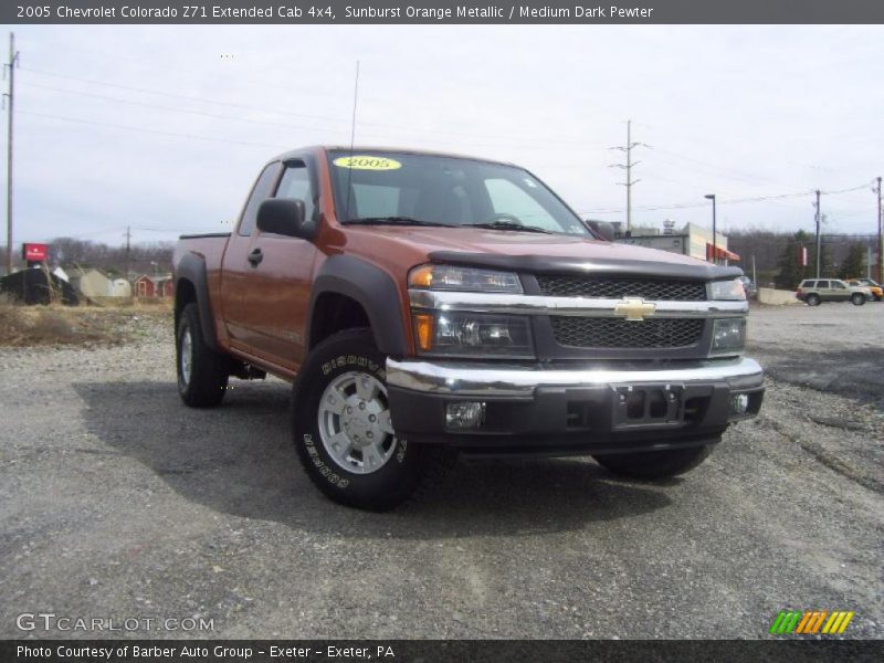Sunburst Orange Metallic / Medium Dark Pewter 2005 Chevrolet Colorado Z71 Extended Cab 4x4