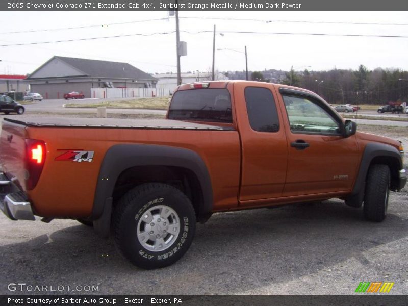 Sunburst Orange Metallic / Medium Dark Pewter 2005 Chevrolet Colorado Z71 Extended Cab 4x4