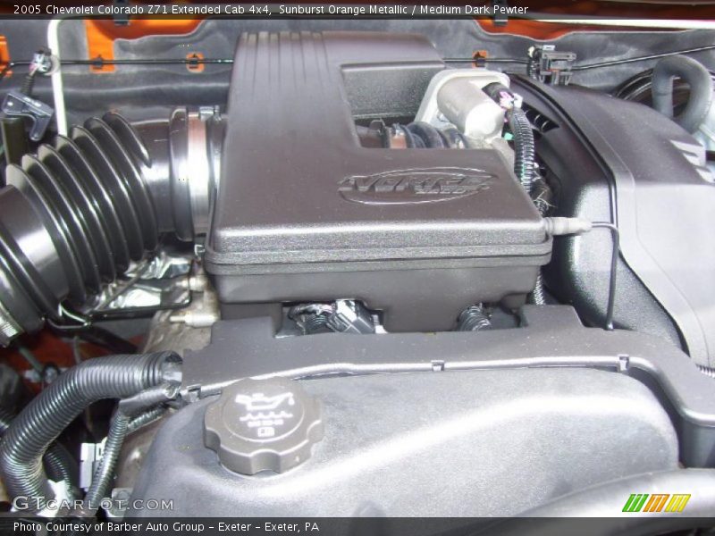 Sunburst Orange Metallic / Medium Dark Pewter 2005 Chevrolet Colorado Z71 Extended Cab 4x4